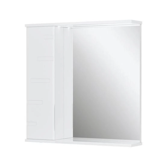 Зеркало-шкаф с LED подсветкой Volna Joli 70 левое (белый)
