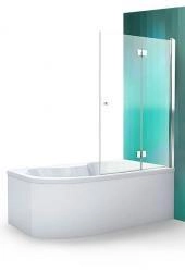 Шторка для ванной Roltechnik TZVP2/1200 двухсекционная складывающаяся 120 см правая