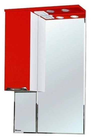 Зеркало-шкаф Bellezza Альфа 55 L с подсветкой красный