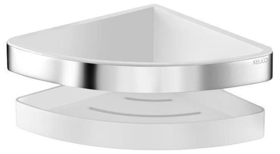 Полка угловая для душа KEUCO MOLL 12757010000 хром/белый