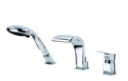 Смеситель на борт ванны GPD ATROS MAK65 на 3 отверстия,хром