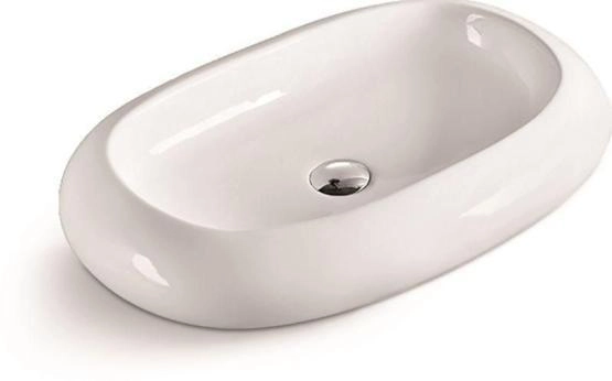 Раковина SantiLine SL-1035 63x42 на столешницу керамическая Белый