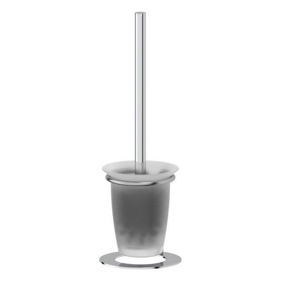 Держатель с туалетным ершом напольный матовое стекло;  ARTWELLE Harmonie AWE 004 хром