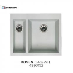 Кухонная мойка Omoikiri Bosen 59-2-WH 4993152, 590х500, белый