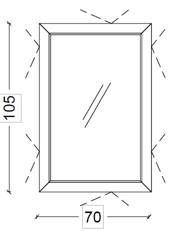 Зеркало Boheme Dolce Бронзированный коричневый 105x70см 567-BB