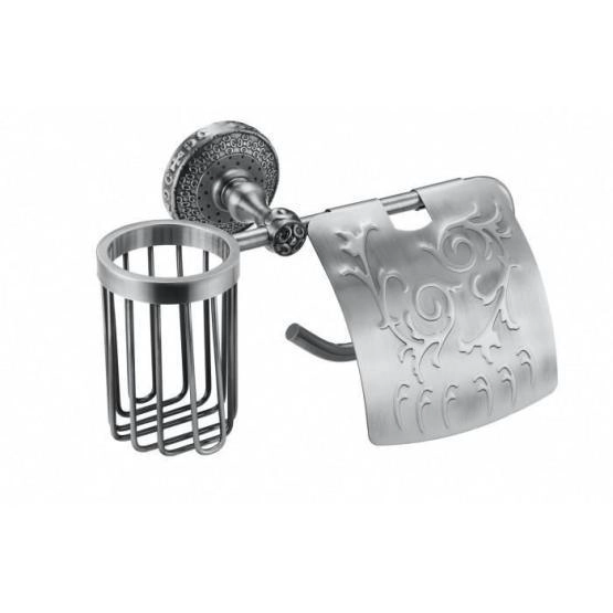 Держатель освежителя воздуха и туалетной бумаги ZORG (AZR 20 SL) серебро