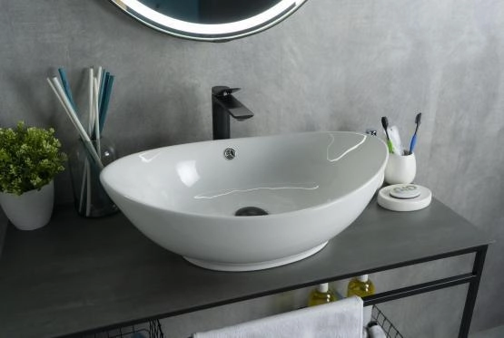 Раковина Gid N9019 60x37 на столешницу белая