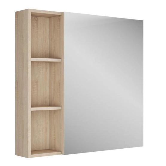 Зеркало-шкаф UNCORIA Арно 80, дуб сонома