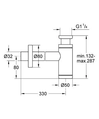 Grohe 28912000 Сифон для раковины 1 1/4