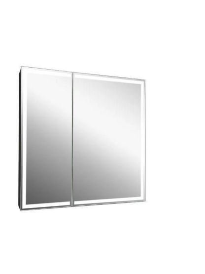 Зеркало-шкаф Континент Mirror Box black Led 800х800