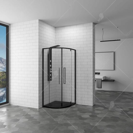 Душевой уголок RGW Stilvoll SV-53B 80x80 стекло прозрачное/профиль черный 06325388-14