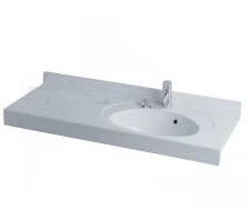 Акватон раковина Отель 120 см правая белая с навесами