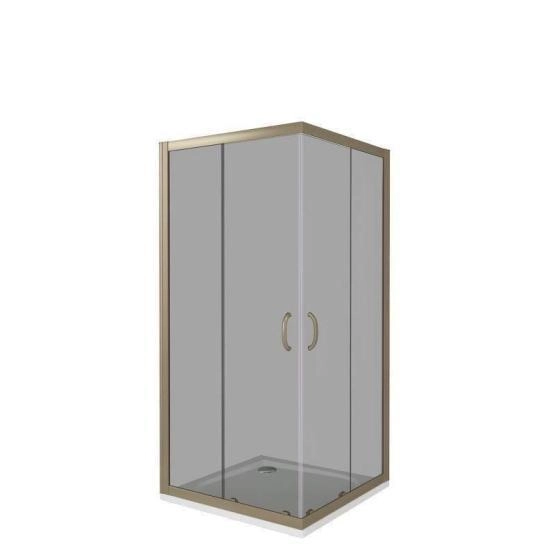 Душевой уголок GOOD DOOR JAZZE CR-100-B-BR 100x100 тонированное