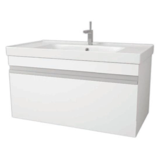 Тумба Dreja Eco Grace 99.0903 90 см, белый лак, 1 ящ, под раковину