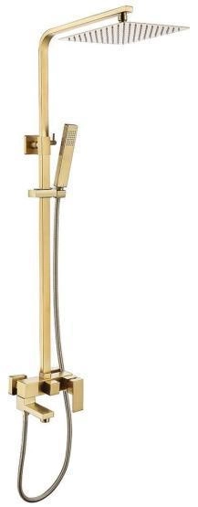 Душевая система ABBER Daheim AF8216G с изливом, золото матовое