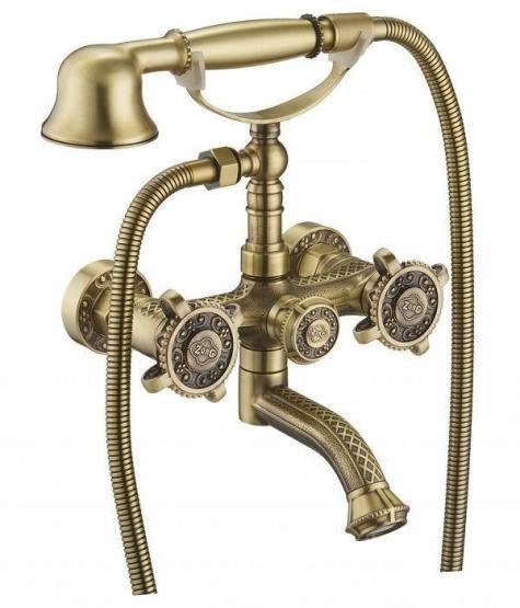 Смеситель для ванны ZORG Antic (A 2001W-BR) с душем бронза