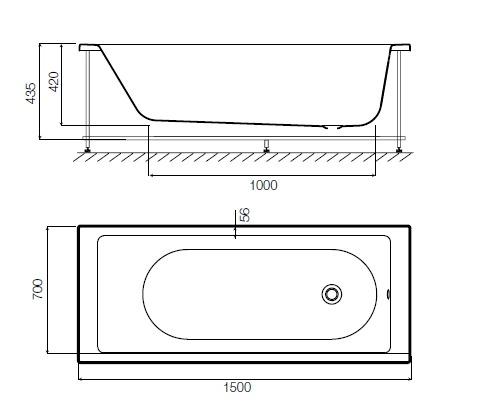 Ванна Am.Pm Sense 150х70 A0 W76A-150-070W-A