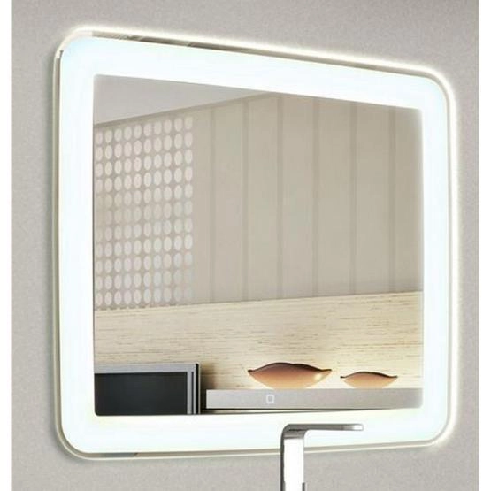 Зеркало Континент Вельвет 92х69 с доп. функциями (подогрев полотна,часы) ЗЛП83