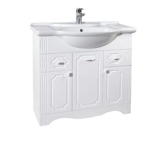 Тумба под раковину Bellezza Кантри-85 цвет белый напольная