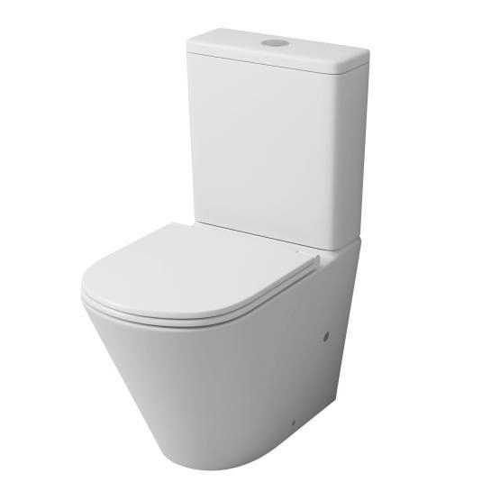 Унитаз Grossman GR-4450MS (605*380*825) напольный безободковый с тонкой крышкой, белый матовый