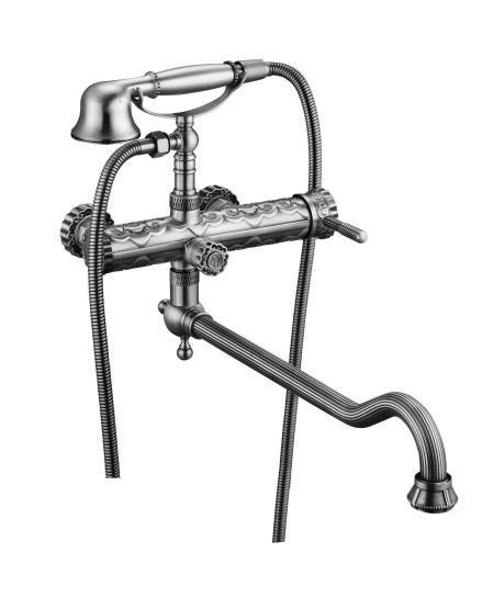 Смеситель для ванны Zorg Antic (A 101WDN-SL) серебро