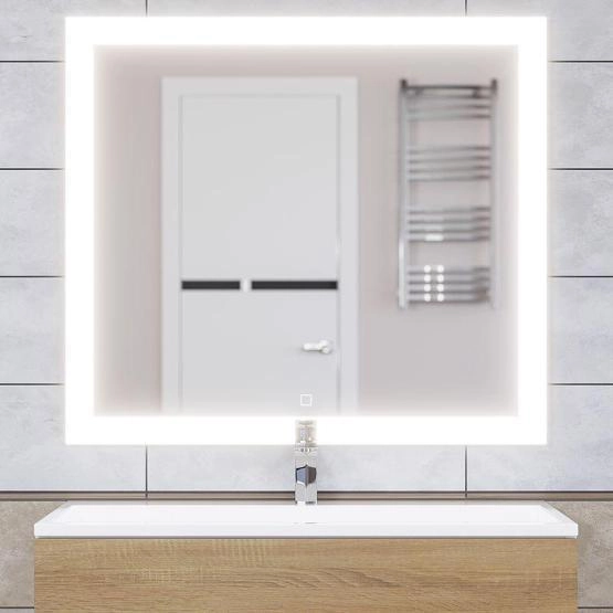 Зеркало для ванной с подсветкой Uperwood Barsa 90х80 см, сенсорный выключатель, антизапотевание