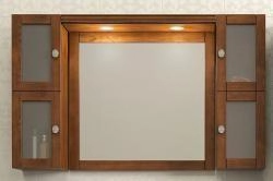 Зеркало Opadiris Мираж 80/1 780х780х22 мм с подсветкой цвет светлый орех