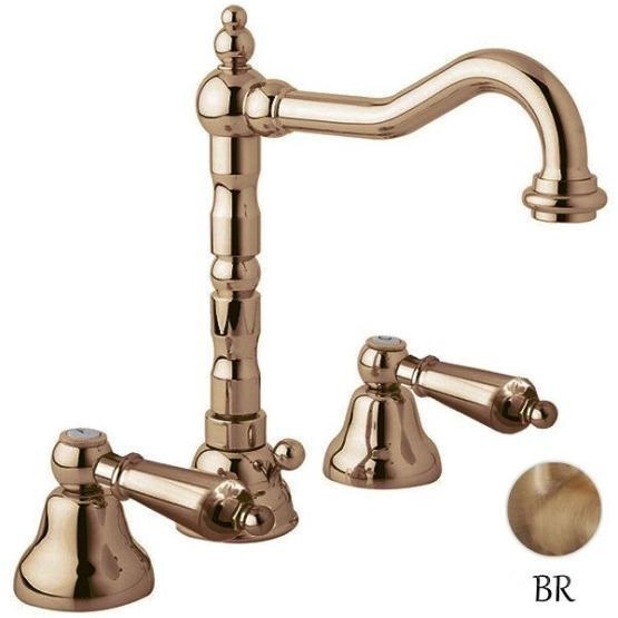 Смеситель CEZARES FIRST-BLS2-02-M для раковины,бронза с донным клапаном