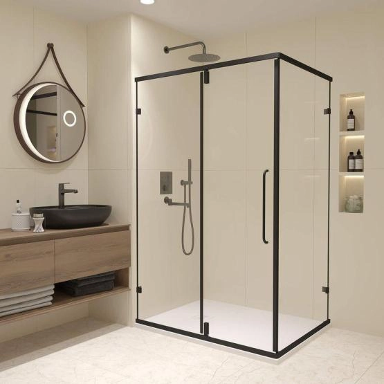 Душевой уголок RGW CL-046B Classic 90x70 Черный матовый прозрачное