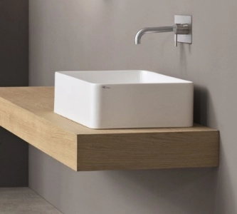 Nic Design Semplice раковина 600x370xh162 мм, накладная на столешницу, прямоугольная, без отверстия для смесителя, без перелива, керамика цвет Polvere матовый