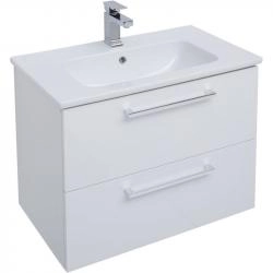 Тумба Dreja GIO 80 см под умывальник белый глянец, подвесная