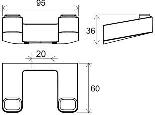 Крючок двойной Ravak 10° TD 100.00 X07P352