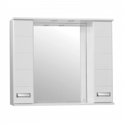 Зеркальный шкаф Style Line Elfante Ирис 100/С с подсветкой, белый