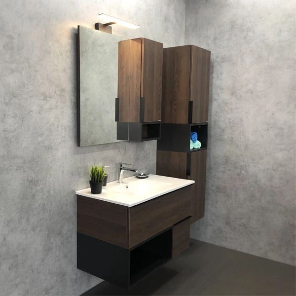 Тумба с раковиной Comforty Франкфурт-75 дуб шоколадно-коричневый