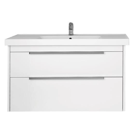 Тумба под раковину Dreja PRIME 90 см, подвесная/напольная, белый глянец 99.9302