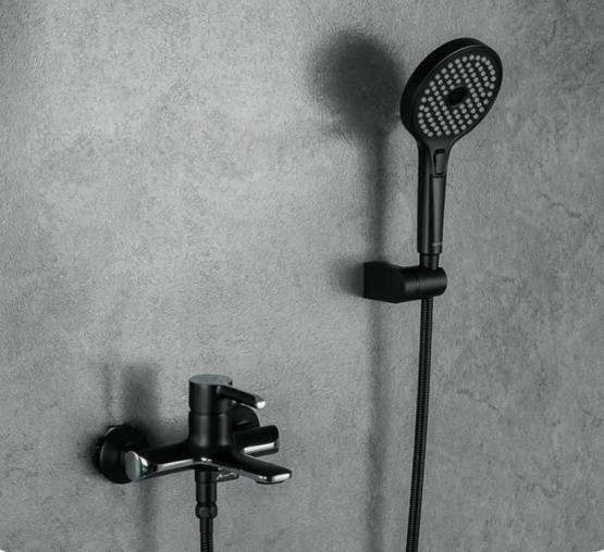 Смеситель для ванны Gappo G3203-6 чёрный/хром