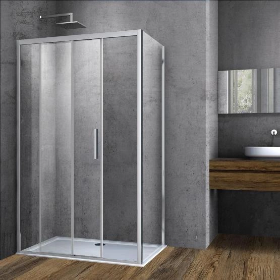 Душевой уголок Vincea Soft VSR-3SO8016CL, 1600*800, хром, стекло прозрачное