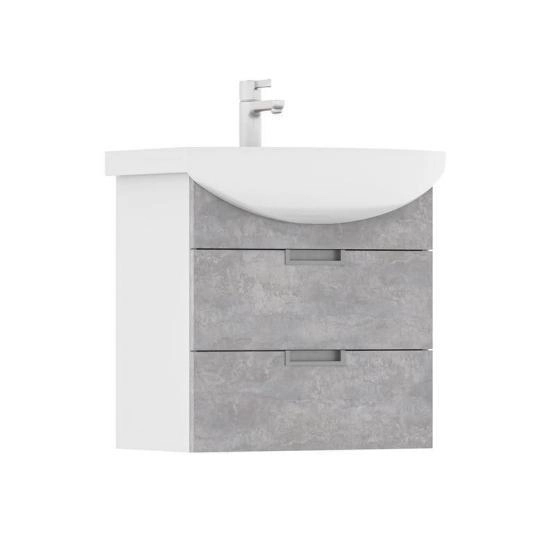 Тумба для ванной Volna Vario Z.70.2Y Цемент подвесная (Балтика) раковина отдельно