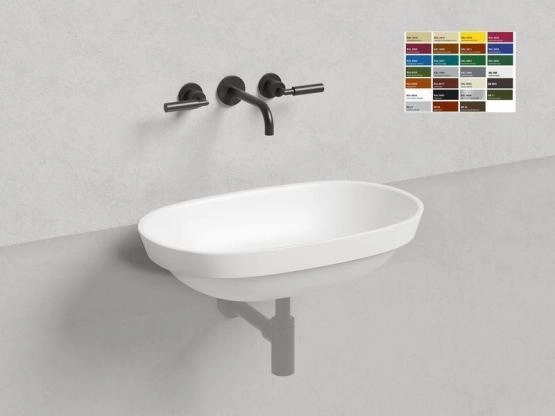 Раковина Salini MAREA 01 S-Sense покраска RAL глянцевая 65x39 1802101GF полувстраиваемая