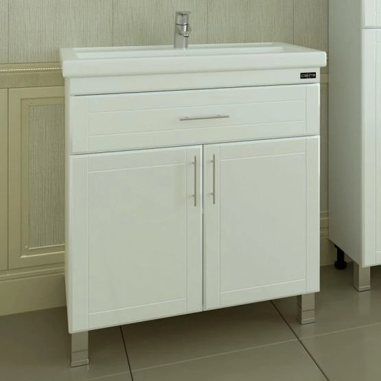 Тумба под раковину СаНта Дублин 80 223005 напольная, цвет белый (1 ящ.)