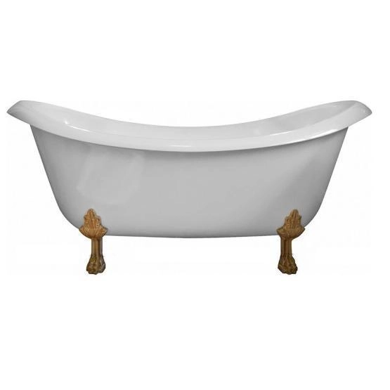 Ванна AquaStone Лиона ножки золото 190х86 иск. камень