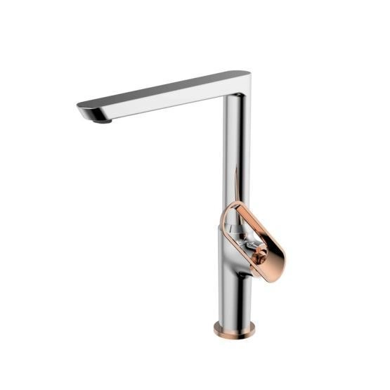 Смеситель Bien Hermes BE11009408 для кухни Хром/Розовое золото