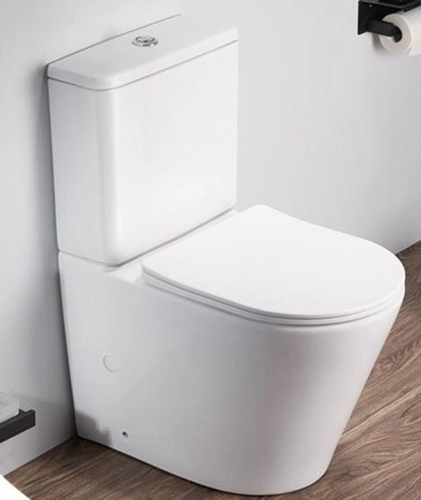 Унитаз Ceramalux 2179XMW напольный безбодковый с бачком ( GEBERIT ) сиденье микролифт белый матовый, 618x380x825