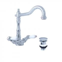 Смеситель Rav Slezak MORAVA RETRO MK521.5/8 для раковины, цвет Хром