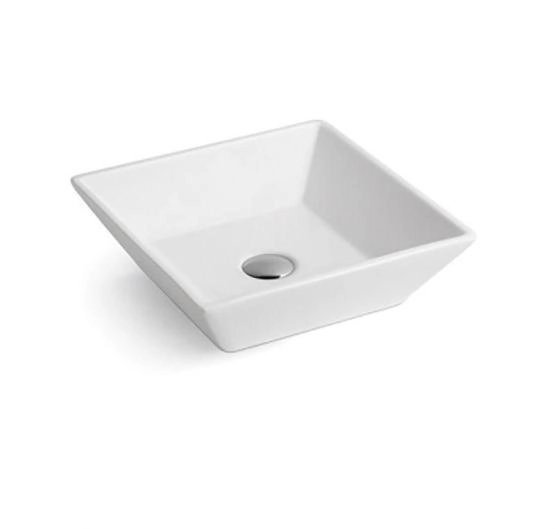 Раковина SantiLine SL-1014 41x41 на столешницу керамическая Белый