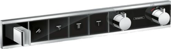 Hansgrohe 15357600 RainSelect Термостат для 4х потребителей, черный / хром