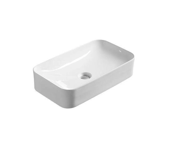 Раковина SantiLine SL-1008 60,5x35,5 на столешницу керамическая Белый