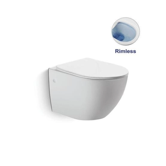 Унитаз подвесной Vincea Globo VT1-14 безободковый, цвет белый, ультратонкое soft-close сиденье