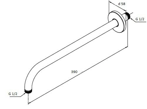 Настенный держатель для верхнего душа Jacob Delafon EO E10039-CP