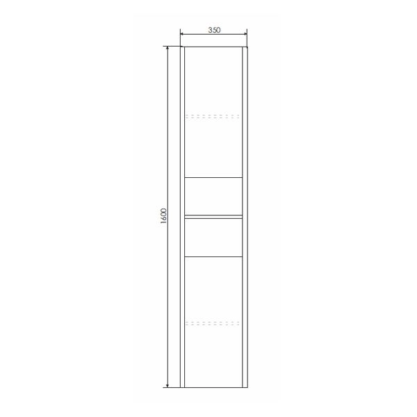 Шкаф-колонна Comforty Женева-35 дуб белый